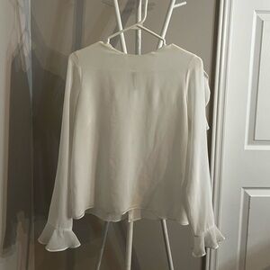 Zara Cream Long Sleeve Blouse